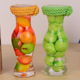 水果玻璃瓶彩色水果花瓶 家居水果油瓶柜子摆件摆设创意瓶罐装饰
