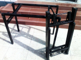 桌架/可折叠长条桌腿架学生桌架对折架/办公桌架折叠摆摊长条桌腿