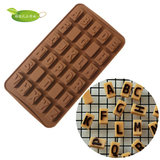 立体26英文字母巧克力模具 食物硅胶模具30孔 长方形正的朱古力模