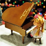 木质钢琴音乐盒天空之城八音盒送老婆小女孩子女生日礼物创意礼品