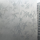 卫生间 厕所玻璃贴膜 阳台 防晒 遮阳 窗纸磨砂 透光不透明 竹子