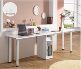 宜家时尚/双人用简洁书桌+组合电脑桌/书柜/书橱/办公桌/ 写字台