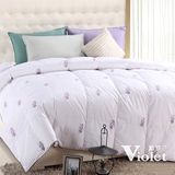 紫罗兰家纺 优雅型羽绒被倍暖 床上用品70%白鸭绒保暖冬被芯