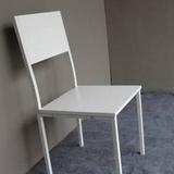 促销简约个性现代时尚钢木结构白色餐椅子办公椅子折叠