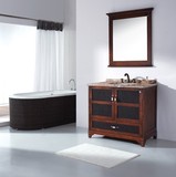 英皇卫浴CRW  洗手盆组合落地 橡木浴室柜 卫浴柜100%正品GA017