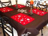 纯棉加厚十字绣欧式家居布艺餐厅餐桌摆件西餐垫客厅茶机隔热装饰
