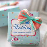 包邮结婚喜糖盒子创意婚礼个性大中号装烟蓝纸盒婚庆欧式成品批发