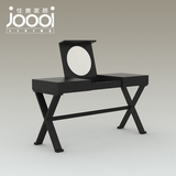 joooi实木中式现代简约小户型多功能翻盖梳妆台镜组合化妆桌柜凳