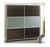 北京简约双门门推拉门衣柜板式玻璃门现代组装平开门人造板纤维板