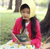 韩国童装春季新款韩版女童针织开衫全棉百搭儿童薄款毛衣公主外套