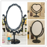 可旋转双面欧式古典台式梳妆台镜子化妆镜创意复古梳妆镜结婚礼物