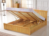 高档德国进口榉木床 高箱床 实木家具 实木家具 气动高箱 储物床