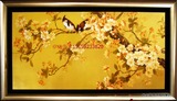 中式现代简约家居装饰画西餐厅高档装饰画 手绘工笔花鸟油画
