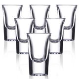 厚底烈酒杯6只套装水晶玻璃小白酒杯吞杯酒具子弹杯玻璃杯包邮