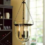 古典铁艺玻璃罩简约吊灯客厅餐厅卧室酒吧台发廊复古创意单头灯具