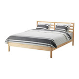 IKEA无锡家居专业宜家代购正品保证塔瓦 床架,松木鲁瑞实木双人床