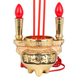 纯铜电香炉电蜡烛插电佛具电子香烛电烛灯风水财神供灯佛灯长明灯