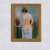 手绘抽象人体艺术裸女油画有框画现代风格客厅卧室玄关装饰画挂画