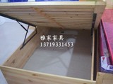 广州全实木松木家具订制定做箱体床1.5双人实木高低床箱体储物床