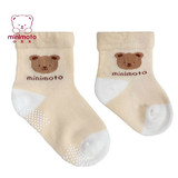 小米米/minimoto三只小熊婴儿棉质袜子春秋短筒袜童袜防滑地板袜