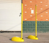 标准移动羽毛球柱 移动羽毛球网架 ABS羽毛球网柱学校比赛用网架