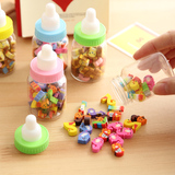韩国创意文具批发 小学生奖品 卡通奶瓶橡皮擦 儿童可爱学习用品