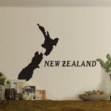 纽西兰 新西兰涂鸦墙贴 沙发墙卧室浴室墙贴 世界国家地图贴