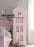 厂家直销欧式、美式实木儿童家具定做/书柜【粉色房型女孩衣柜】