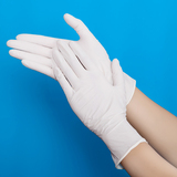 航图白色乳胶手套一次性手套橡胶手套美容劳保加厚耐用防护手套