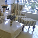 美式乡村老虎椅欧式地中海布艺沙发简约现代客厅组合创意个性家具