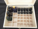 包邮精油木盒38格10-100ml混装精油收纳盒大容量全实木收纳盒批发