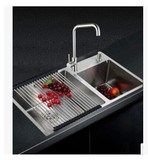 樱花卫浴 SUS304不锈钢厨房洗菜盆厨盆洗碗池手工盆水槽双槽8245