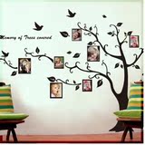 照片树墙贴 创意照片墙贴纸可移除客厅书房走廊相框贴 大型记忆树
