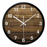 欧式挂钟钟表客厅卧室复古钟圆形静音12英寸创意时钟金属挂表