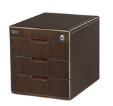 高档木质桌面文件柜 带锁家用储物盒 抽屉式收纳柜收纳盒办公用品