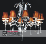 吊灯 水晶灯 10头欧式现代灯客厅灯餐厅灯罩卧室特价