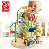 德国hape儿童玩具 火箭基地绕珠2-3岁宝宝早教益智智力串珠绕珠