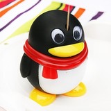 QQ企鹅自动牙签盒 可爱创意时尚牙签座 高档牙签筒 便携式牙签罐