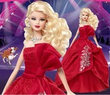 正版 礼盒珍藏 barbie 芭比娃娃 2012假日芭比 w3465 粉标 包邮