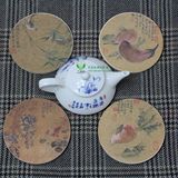 陶瓷软木吸水杯垫防滑杯垫中国风古典玩趣花鸟虫鱼系列/4片包邮