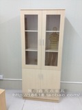 圆点家具板式2门书柜 木宽玻璃门 可定做 厦门岛内免费送货