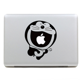 哆啦a梦  MacBook苹果笔记本个性贴纸局部贴黑白转移贴苹果广告