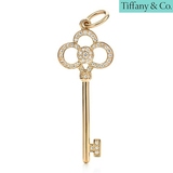 正品代购！Tiffany 皇冠钥匙在钻石和18k金吊坠/项链【美国直邮】