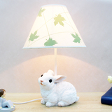 小白兔可调光台灯儿童房台灯 卧室动物床头创意台灯兔子生日礼物