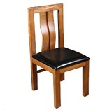 新款 橡木餐椅 实木靠背餐椅 软包皮坐垫椅子 简约大气餐椅凳子