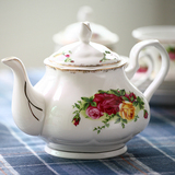 欧式茶具 浮雕骨瓷陶瓷茶壶英式茶壶 冲泡茶咖啡壶 家用器具