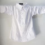 亲子装春装新款儿童学生秋冬衬衣修身花边长袖女衬衫女大童白衬衫
