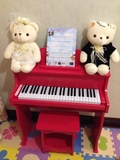 halvpia 韩国进口音源 儿童钢琴49键婴儿琴木质宝宝玩具礼电子琴