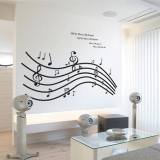 包邮 五线谱音符音乐教室幼儿园学校琴行乐器琴室卧室儿童房墙贴
