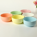 冰花瓷糖果色创意陶瓷米饭碗韩式碗吃饭家用餐具套装可爱送礼彩色